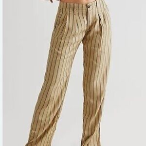 FP Movement by Free People Striped Tan Trousers